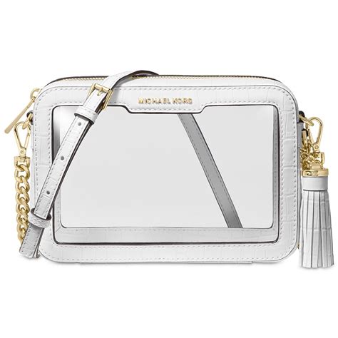 michael kors whitney white crossbody|Michael Kors soft leather crossbody.